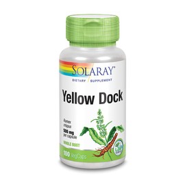 SOLARAY Yellow Dock Root, Veg Cap (Btl-Plastic) 500mg 100ct