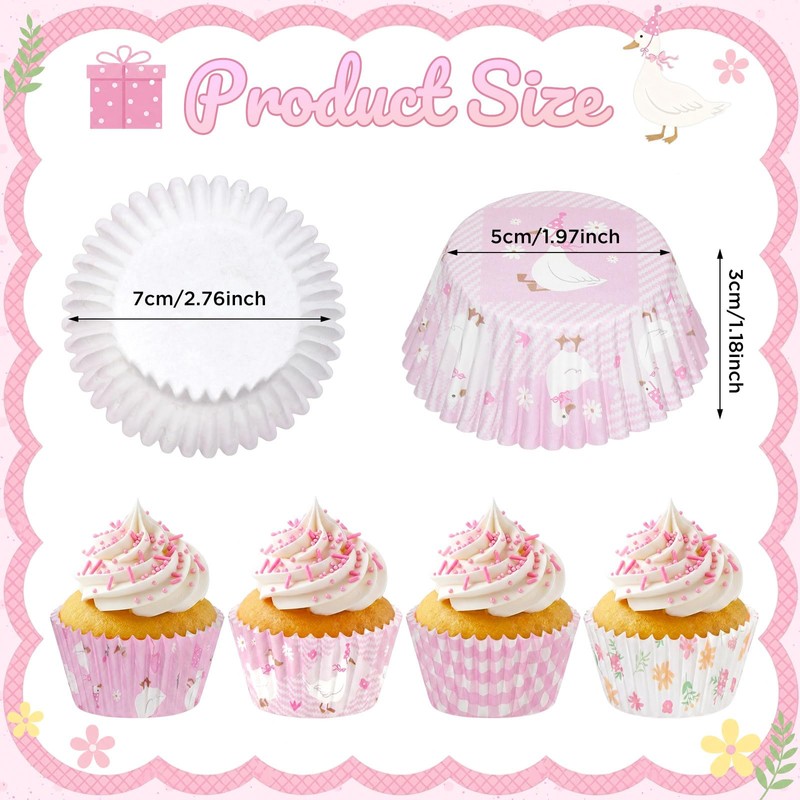 Glavatrix Silly Goose Cupcake Liners, 200 PCS Standard Baking Cups,