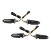 4Pcs Motorcycle LED Turn Signal Lights Mini Front Rear Indicator
