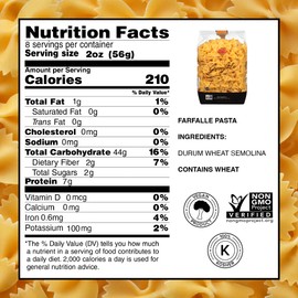 Garofalo - Premium Durum Wheat Semolina Farfalle Pasta, Italian Made, Bronze-Drawn, Al-Dente, One-Ingredient Pasta (4 pack)