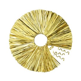 1500 PCS 4.72" Gold Metallic Twist Ties - Reusable Wire Ties for Bags, Bread, and More - Perfect for Home and Office Organization (1500)