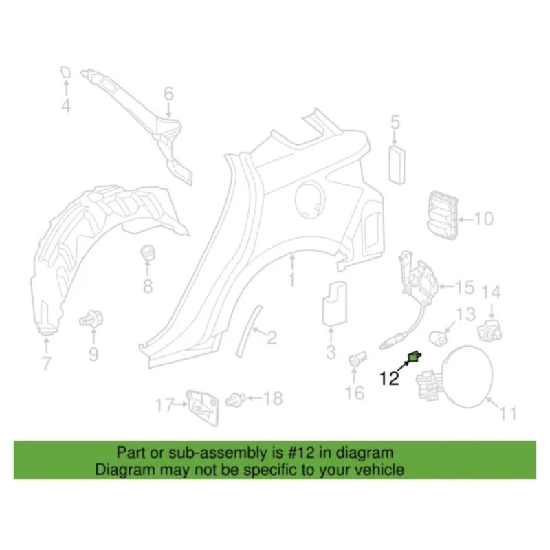 Lexus 10 - 15 LEXUS IS250 FUEL GAS DOOR RELEASE