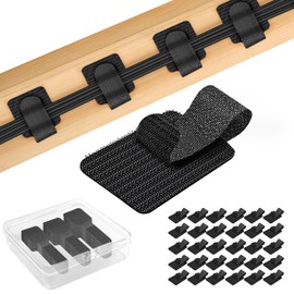 Cable Clips [Non-marking & Reusable] [Set of 30] Cord Clips / Wiring Stops Can be used to crawl power cords and LAN cables, manipulating wirings, or crawling power cord walls. Organization Goods for