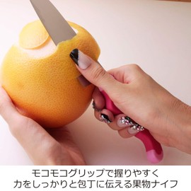 ののじ 包丁 フルーツナイフ ラヴィ ピンク 12cm LUL-012PP