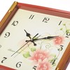 Quickway Imports Unique Modern Square Shaped Wall Clock with Floral