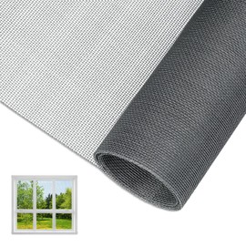 LINTRA Fiberglas Einfach Insektenschutzgitter, 120 * 250 cm Fenster Netz Gegen Insekten, Grau Katzennetz Transparent, für Balkontür, Wohnzimmer, Fenster