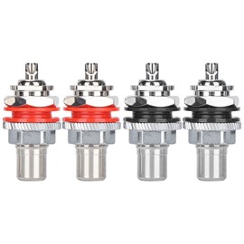 Monosaudio C401R 4Pcs RCA Socket Terminal Pure Copper Rhodium Plated Signal Terminal