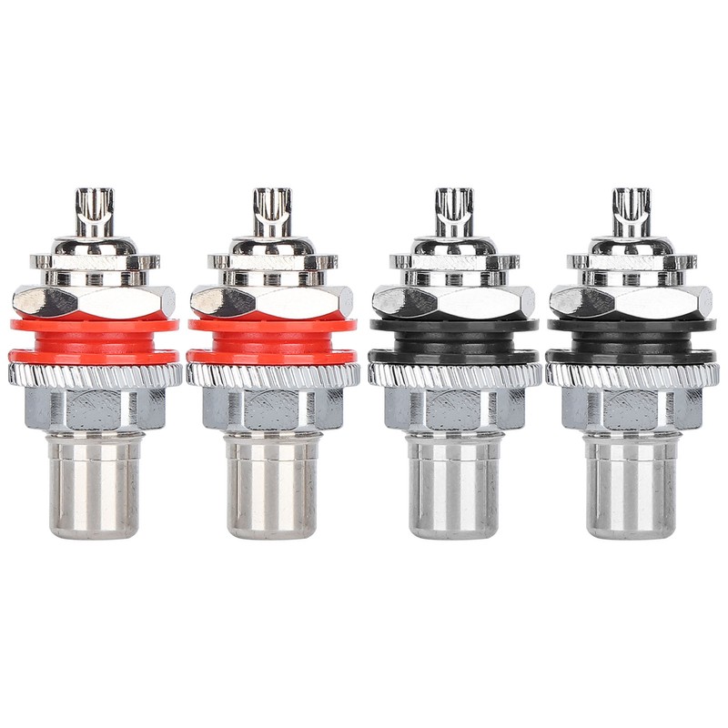 Monosaudio C401R 4Pcs RCA Socket Terminal Pure Copper Rhodium Plated
