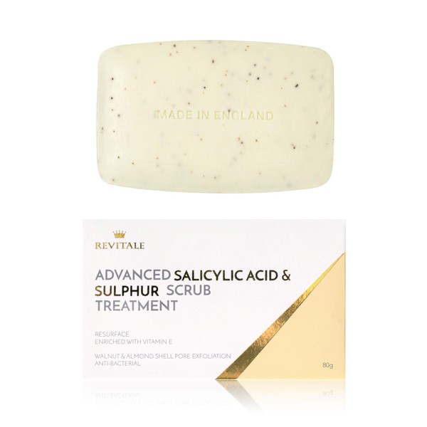 Revitale Advanced Salicylic Acid & Sulphur Scrub Treatment Soap