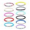 yeemeen Freundschaft Armbänder Set Böhmen Stretch Armbänder, Buntes Perlen Stretch