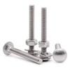 M12-1.75 x 45mm (4 Sets) Stainless Steel Carriage Bolt DIN603