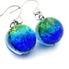 Women's Firefly Glass Earrings, Luminous, Titanium, Dragonfly, Okinawa, Souvenir, Accessory,