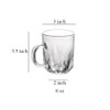 Sizikato 2pcs Clear Glass Drinking Cup with Handle, 8 Oz
