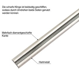 Planer Blade 82 mm TCT GRAFF, Professional Wood Replacement Blade for Electric Planer. Real Carbide Reversible Blade for Hand Planing of Common Power Tool Brands (1 Piece, 35°)