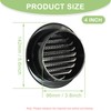 4 Inch Stainless Steel Air Vent Cover, FocuVenHom Black Soffit