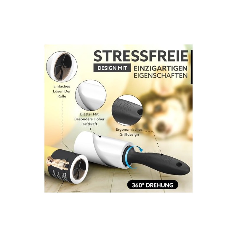 Tydi Pet Lint Roller - 1400 Sheets & 2 Handles