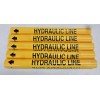 Brady NEW BRADY Pipe Marker, "HYDRAULIC LINE" to 2-3/8", Snap-On,
