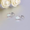 CiNily Opal Teardrop Earrings for Women Hypoallergenic 14K Withe Gold