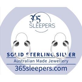 365 SLEEPERS Sterling Silver Hinged Hoop Septum Helix Tragus Nose Ring Sleeper Earrings - Hand Made In Australia - Nickel Free Hypoallergenic (10mm)