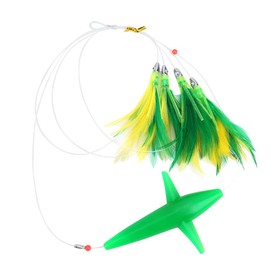 Vbest life Cebo de señuelo de Pesca de Plumas Artificiales, atún Schwertfisch Accesorio de Pesca atrayente de Cebo Artificial para Cebo de señuelo Grande(Verde)