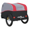vidaXL Bike Trailer-Cargo Carrier for Bicycle w/Iron Construction, Safety Flag,