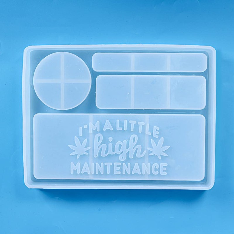 ZORESCOLEO Silicone Pallet Resin Mold Rolling Pallet Mold Storage Box
