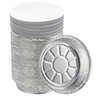 CURTA 9" Disposable Aluminum Foil Pans with Paper Lids |
