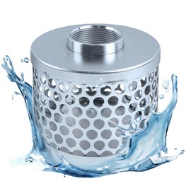 Round Hole Suction Strainer Filter, Hose Water Pump Inlet Strainer, Carbon Plated Steel Basket Water Suction Filter Npt Thread, Remove Reduces Debris,Trash, Solids Entering Pump