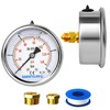 Hansfelds Pressure gauge 0-10 bar/psi 63mm dial liquid filled 1/4