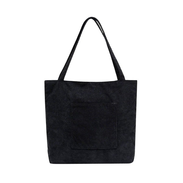 UBSIUH 1 Large-Capacity Tote Bag, Corduroy Shoulder Bag, Simple And