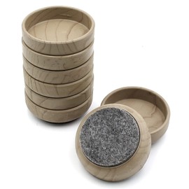 Felt Floor Cups 60mm/ 2.4 Inch Round Furniture Felt Castors Non Slip Floor Protector for Chair Legs Furniture