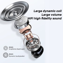 Xmenha Invisible Earbuds Mini Bluetooth Earbuds Wireless Smllest Discreet Bluetooth Earpiece Small Ears Hidden Headphones for Work Waterproof Tiny in Ear Sport Earpiece