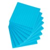 Vanpad Lined Sticky Notes 4x4 Inches, Bright Blue Ruled Self-Stick