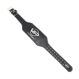 ViP Basics Leather 6” Width Weight Lifting Belt Adjustable With Padded Lumbar Back Support Bodybuilding Functional Training Powerlifting Deadlifts Workout Squats, 6” Width, Small