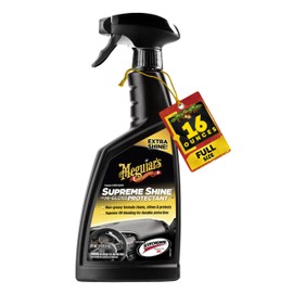 Meguiar's G4016 Supreme Shine Protectant, 16 Oz, Car Interior Cleaner/Protectant for UV Rays Helps Prevent Fading, Cracking, and Aging, Spray Bottle for Spray-on Application and Easy Removal
