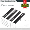 Burg-Wachter Adjustable Post Box Gate & Railing Mounting Bracket Kit,