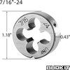 Burkit 7/16"-24 UNF Tap and Die Set, 7/16 x 24