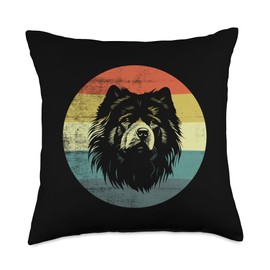 Retro Vintage Design Dog Chow Chow Gifts Retro Design Chow Dog Throw Pillow, 18x18, Multicolor
