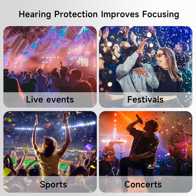Ear Plugs for Sleeping Noise Cancelling, Concert Ear Plugs with