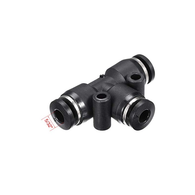 sourcing map Plastic Tee Push to Connect Tube Fittings 4mm