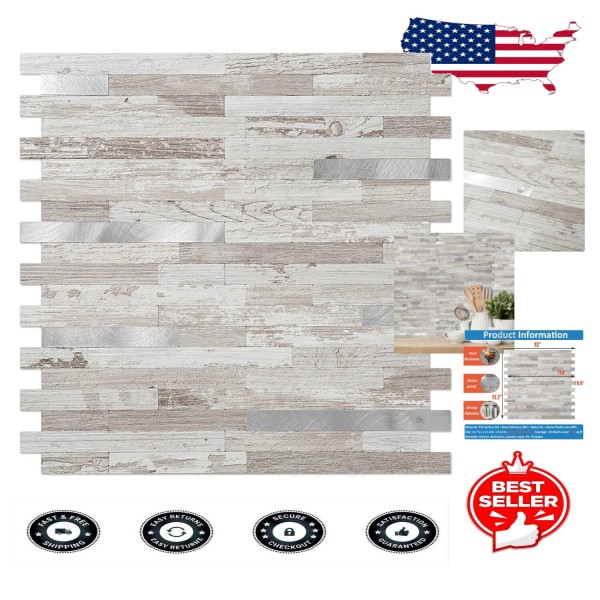 Unbranded DIY Peel and Stick Backsplash Tiles - 10 Sheets