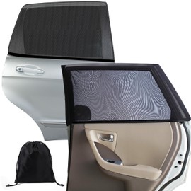 PANTIDE SUV Car Window Shade - Car Rear Side Window Shade for Baby Elastic Stretchable Blackout Blinds for UV Heat Glare Insects Privacy Protection Block Sunburn Shades Sun Shield for Children Pet