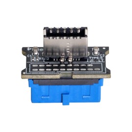 Xiwai Vertical USB 3.1 Front Panel Socket Key-A Type-E to USB 3.0 20Pin Header Male Extension Adapter for Motherboard