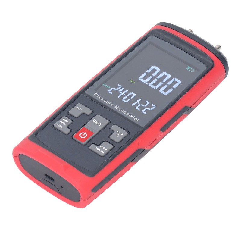 Digital Manometer Pressure Differential Pressure Gauge Air Pressure Tester with
