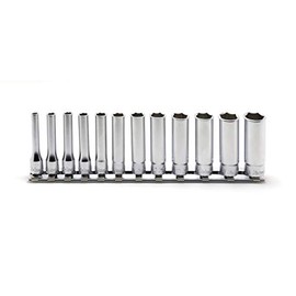 Koken RS2300M/12 1/4" (6.35mm) SQ. Hex Deep Socket Rail Set, 12 Pieces,