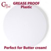 Cakebon Cake Boards Plastic - 8 Inch White Drums 3-Pack