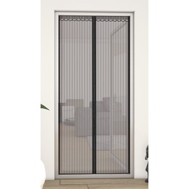 Hecht International Magnetic Vertical Blind White Bottom with Border, Set of 1 101410205 VH 100 x 220 cm Black