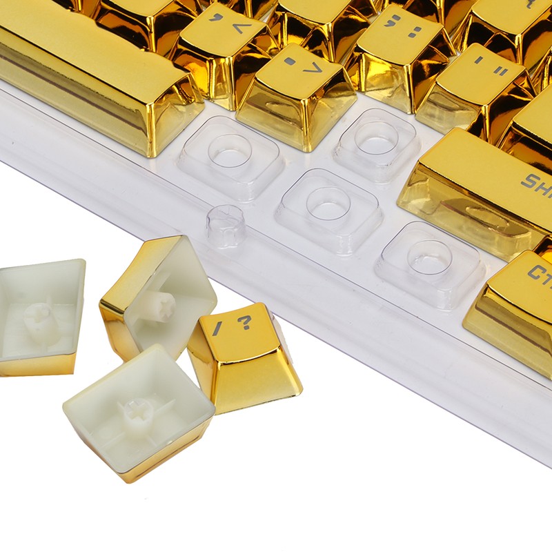 104Pcs Keycaps Metallic Durable Stable TwoTone Translucent Backlit Mechanical Keyboard
