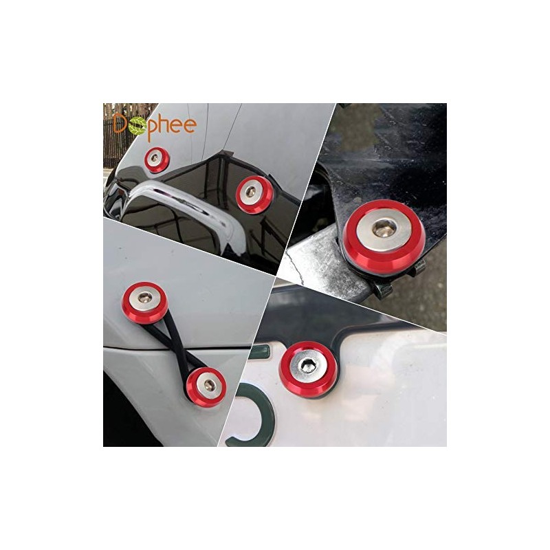 Dophee 20Pcs Billet Aluminum Bumper Fender M6 Screw Bolt Washer