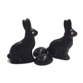 Lang’s Chocolates – 2 Dark Chocolate Easter Bunnies & 2 Eggs – Peanut Butter Filled – Rich & Creamy – Perfect for Easter Baskets – Belgium Chocolate – Handcrafted in Small Batches – Gluten Free